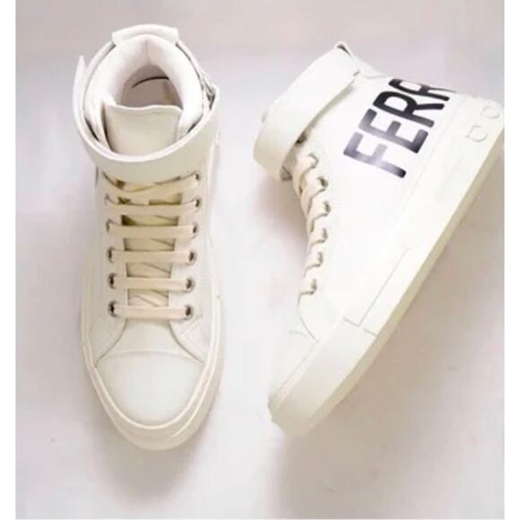 Salvatore Ferragamo AYR 2 High Top Leather Sneaker Men’s 6.5